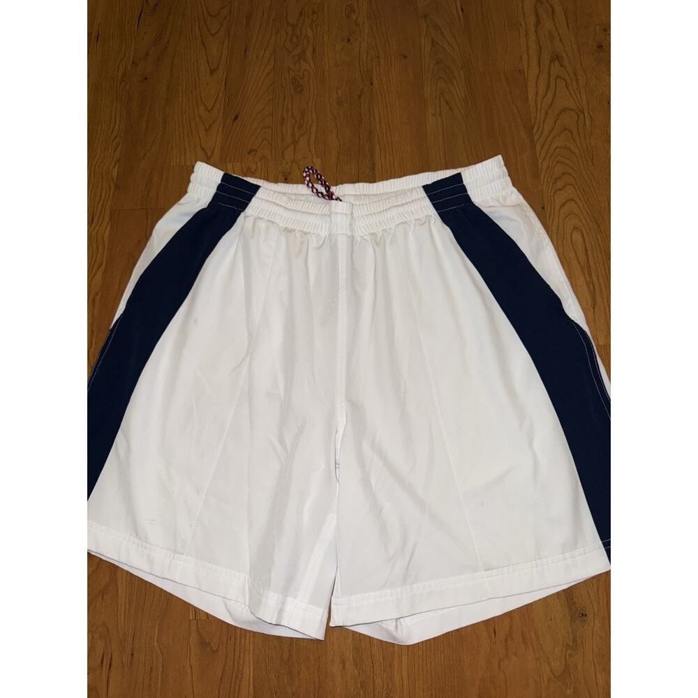 Boast Men’s Drawstring Swim Shorts White Marijuana Embroidered Medium 90s VTG